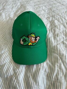 Green Men's Baseball Cap with Embroidered Mascot